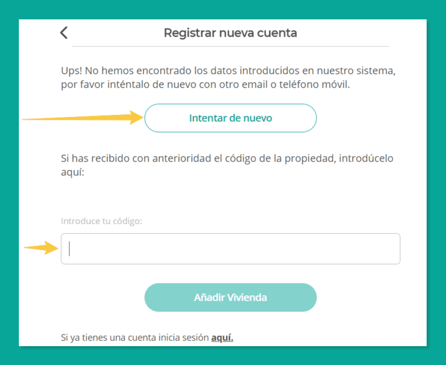 Registro en tucomunidapp.com, captura de pantalla: paso 6