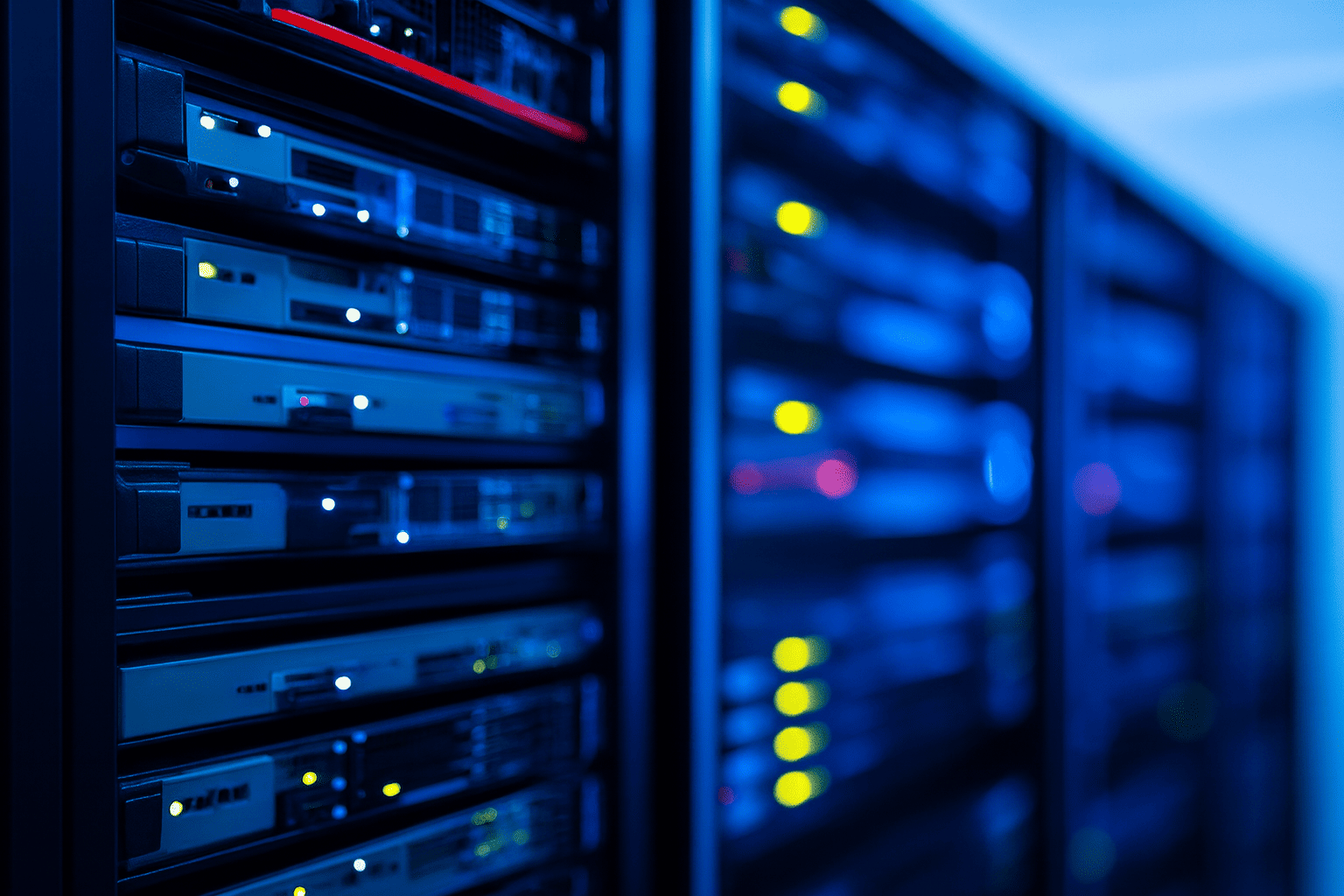 Servidores en un centro de datos